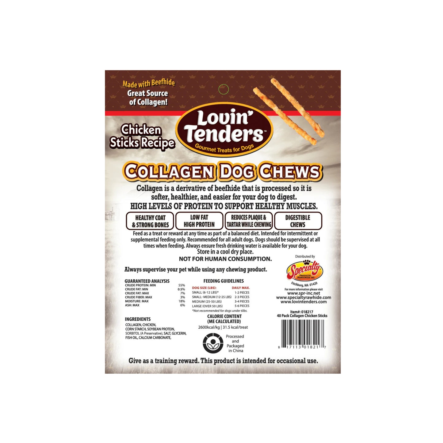 Lovin Tenders Collagen Crunchy Dog Chews 40-Pack