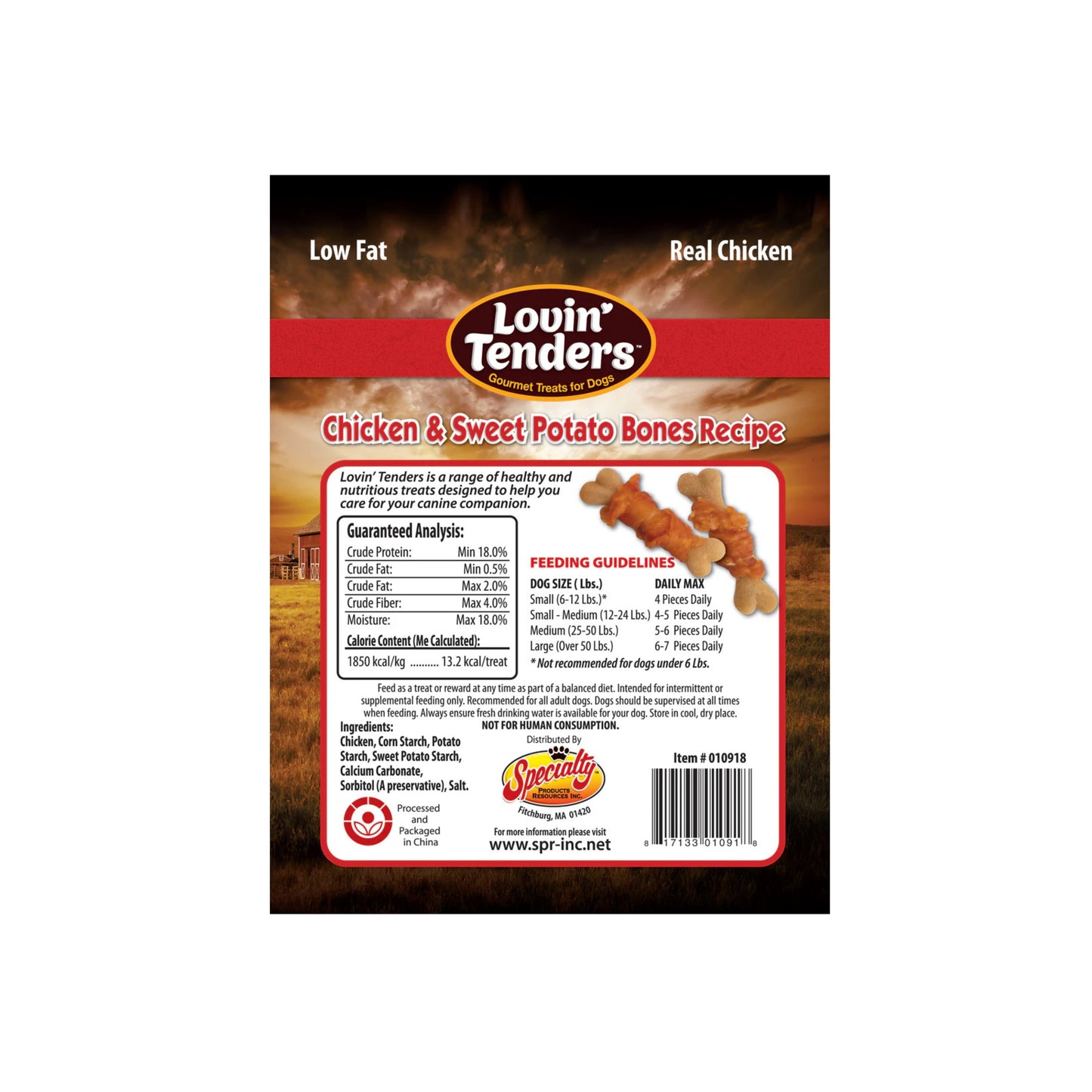 Lovin' Tenders Chicken & Sweet Potato Bones Recipe Dog Treats
