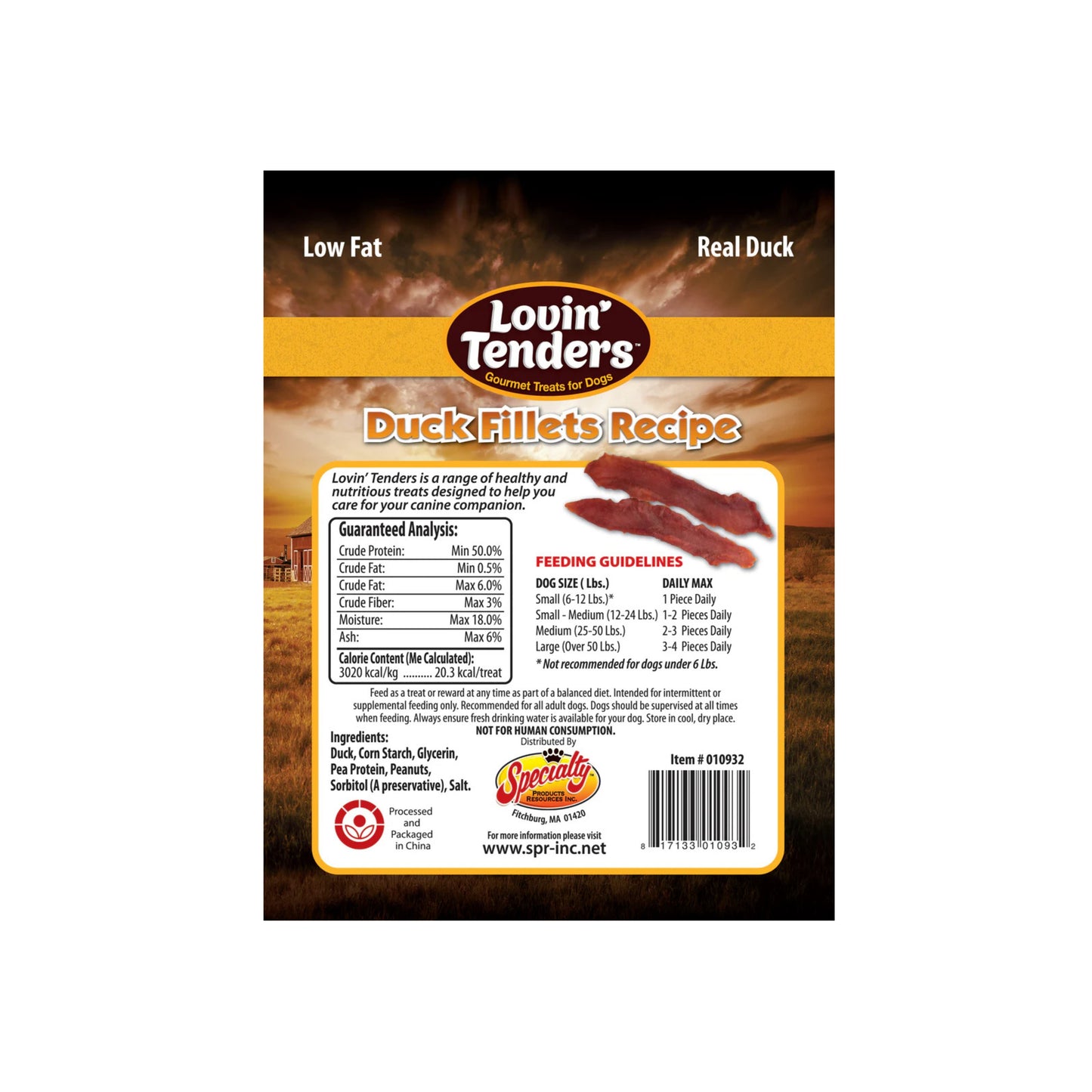 Lovin' Tenders Duck Fillets Recipe Dog Treats