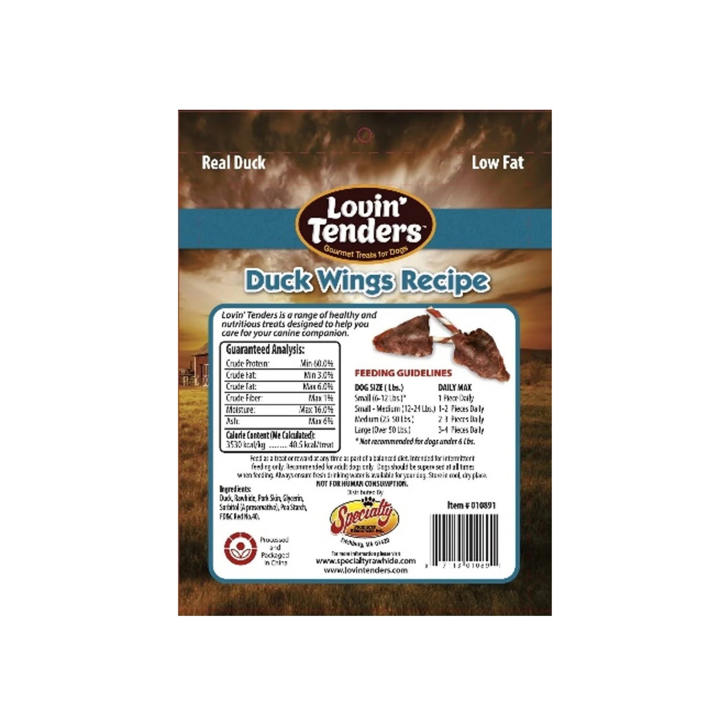 Lovin' Tenders Duck Wings Recipe Dog Treats