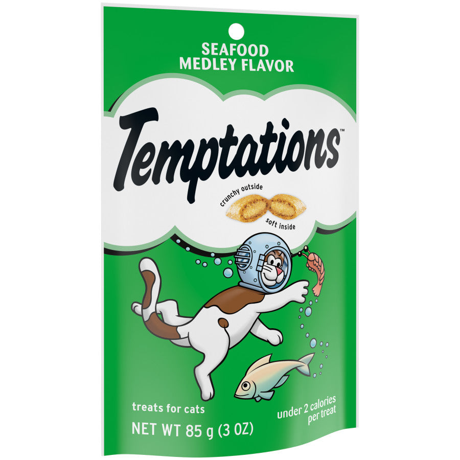 Temptations Classics Crunchy & Soft Adult Cat Treats Seafood Medley, 1ea/3 oz