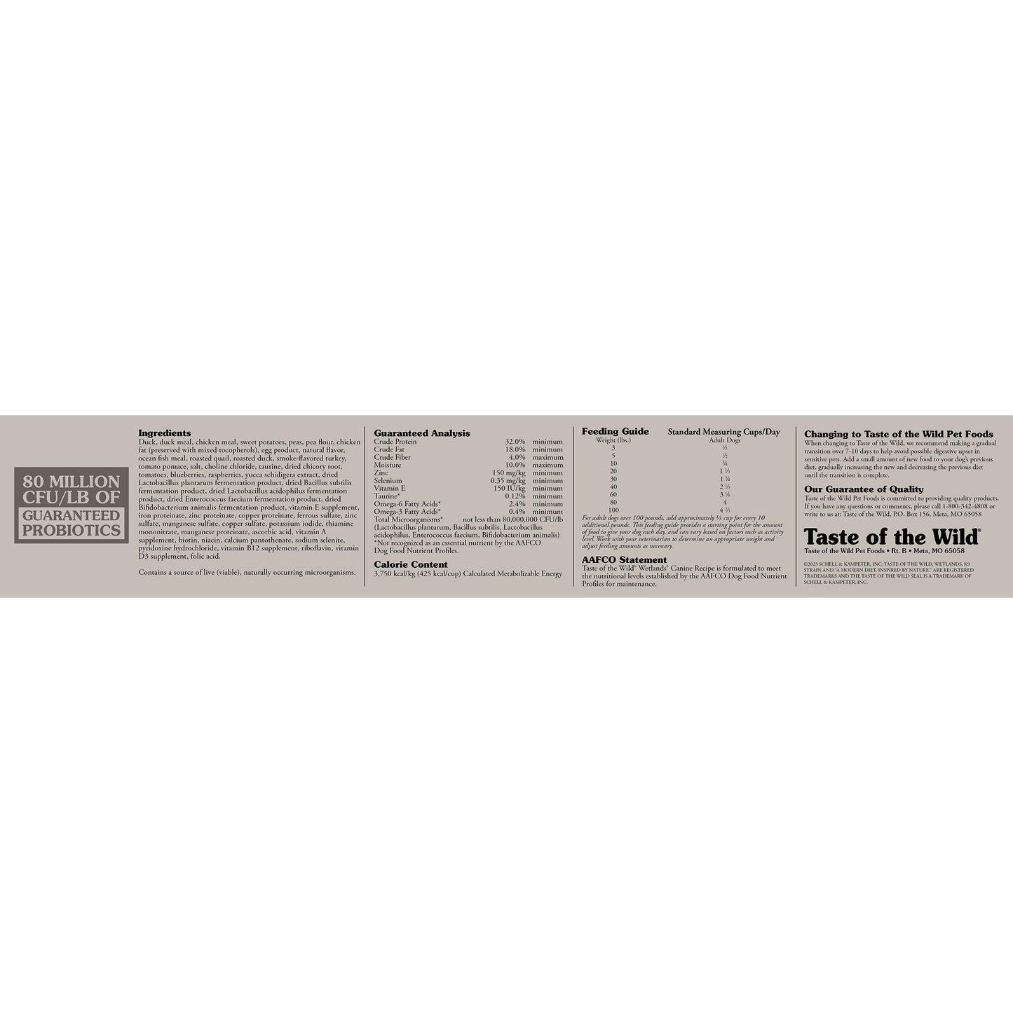 Taste of the Wild Wetlands Canine Recipe with Roasted Fowl