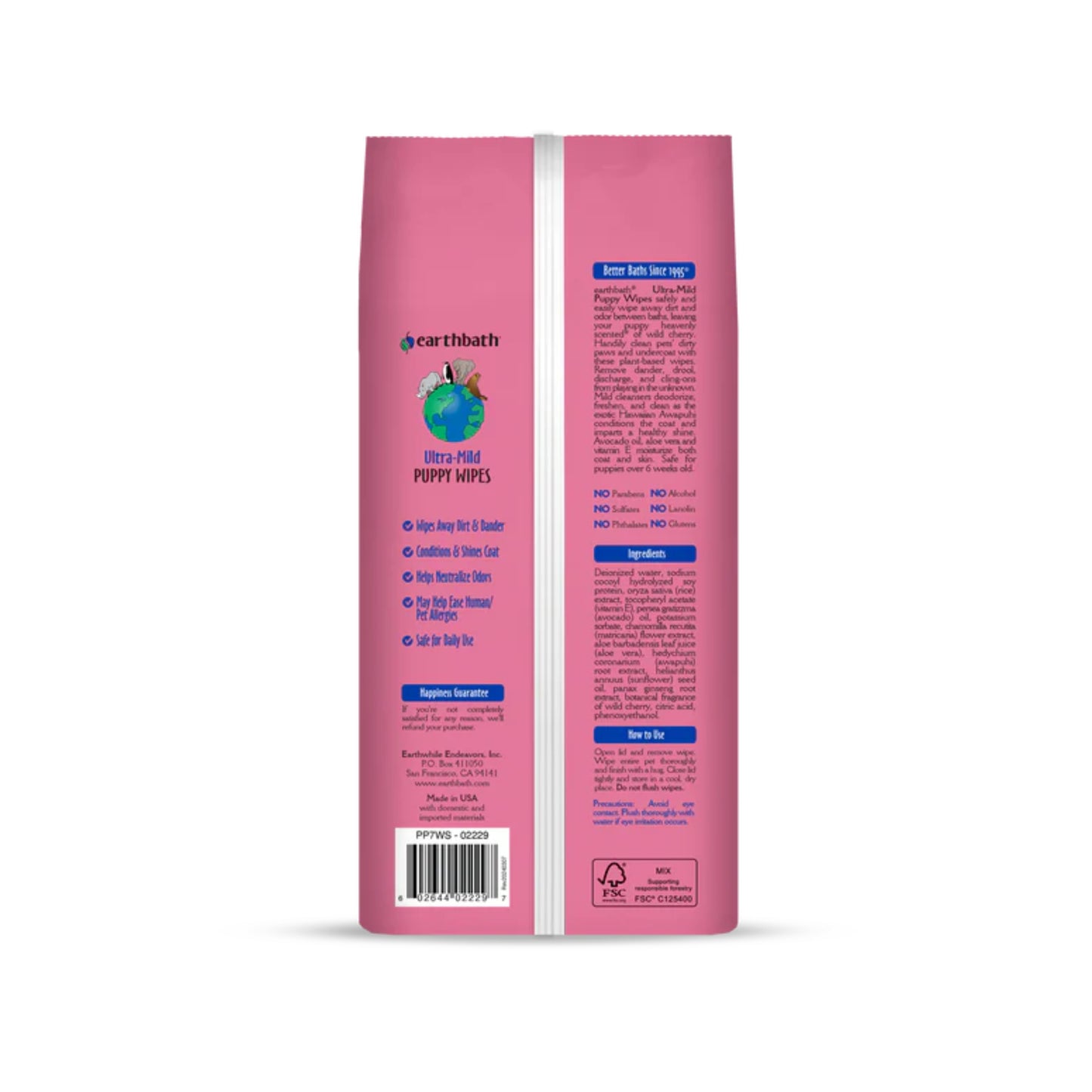 Earthbath Puppy Wipes - Wild Cherry