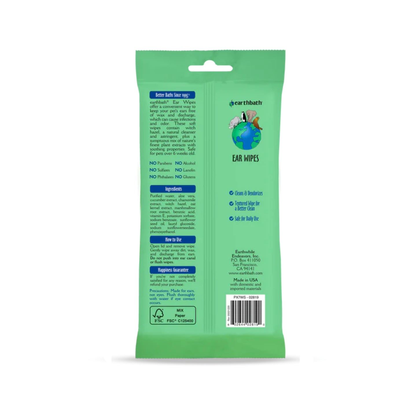 Earthbath Ear Wipes