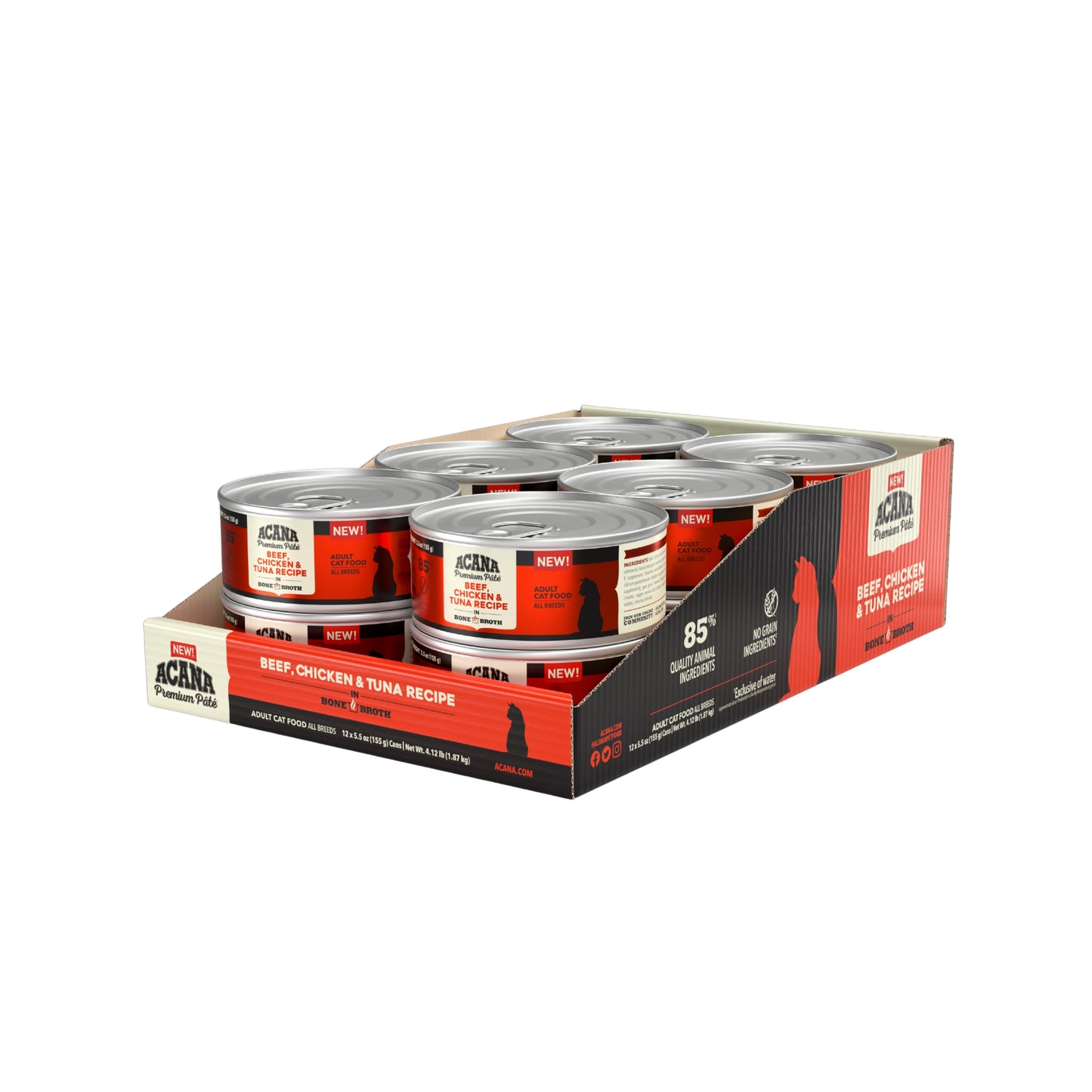 Acana Beef, Chicken + Tuna Recipe in Bone Broth