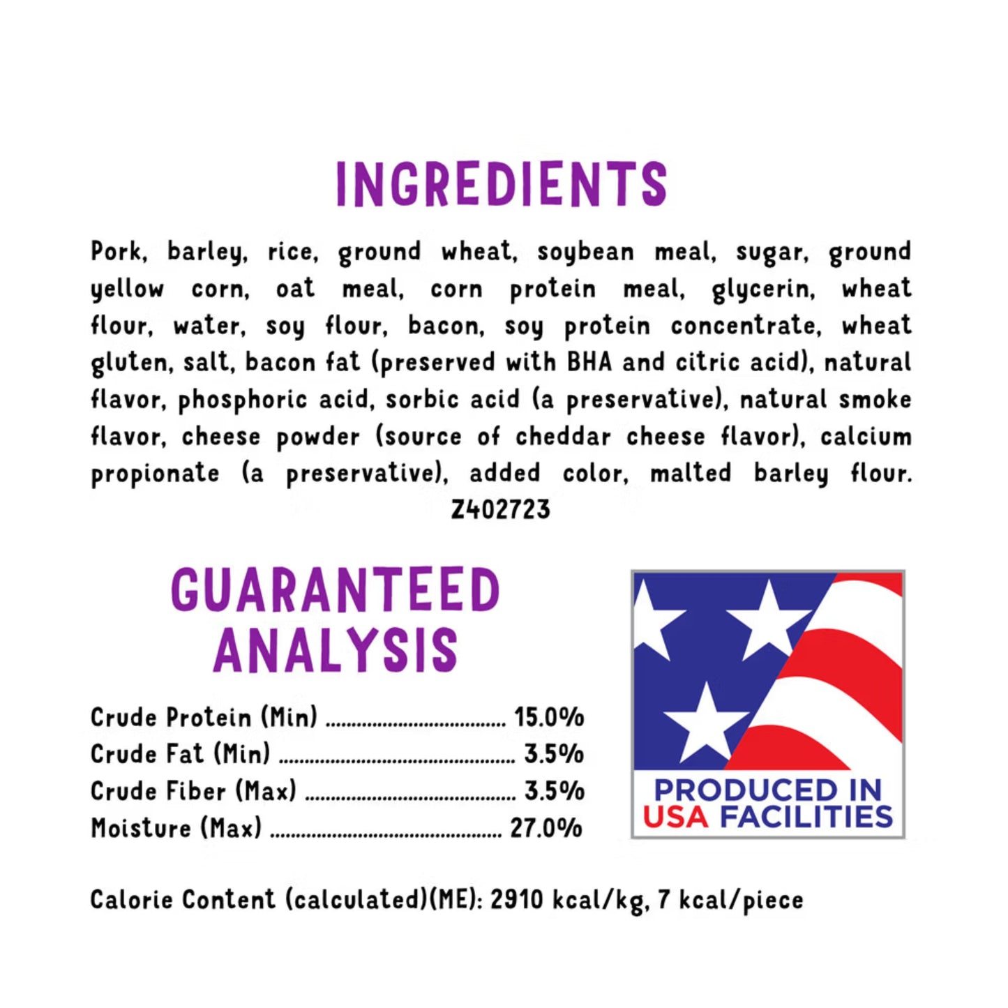 Beggin’ Fun Size Dog Treats with Bacon & Cheese Flavor