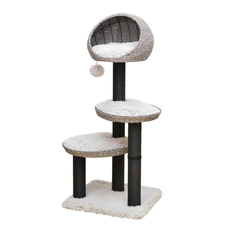 PetPals Tundra 3-Level Cat Tree Ivory, 1ea/50 in