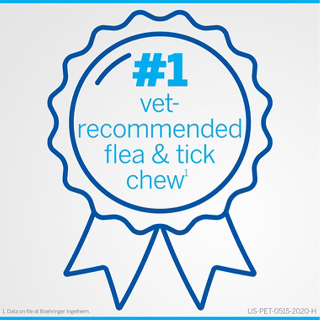 NexGard Chewables for Dogs, 60.1-121 lbs, 3 Chewable Tablets