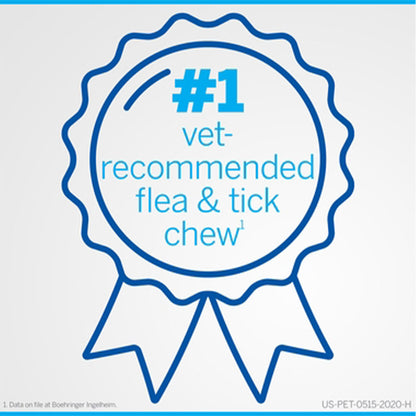 NexGard Chewables for Dogs, 60.1-121 lbs, 3 Chewable Tablets