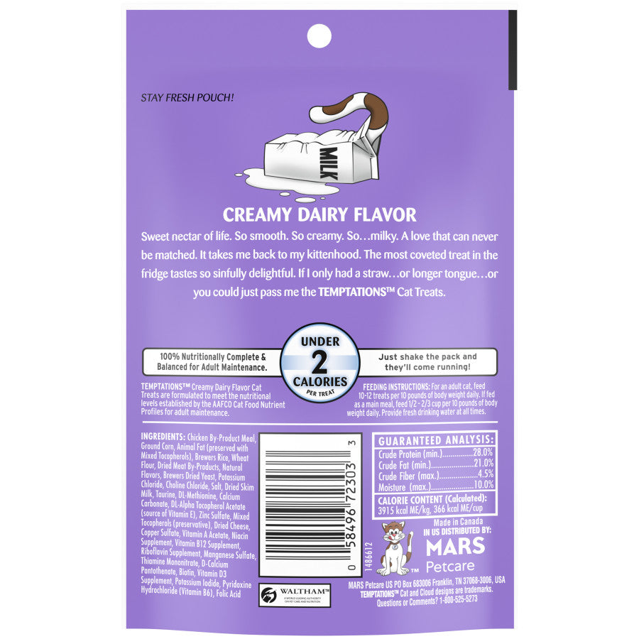 Temptations Classics Crunchy & Soft Adult Cat Treats Creamy Dairy, 1ea/3 oz