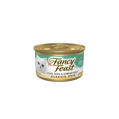 Fancy Feast Classic Paté Cod, Sole & Shrimp Gourmet