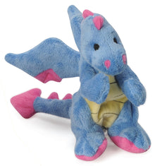 goDog Dragons with Chew Guard Technology Tough Plush Dog Toy Periwinkle, 1ea/SM