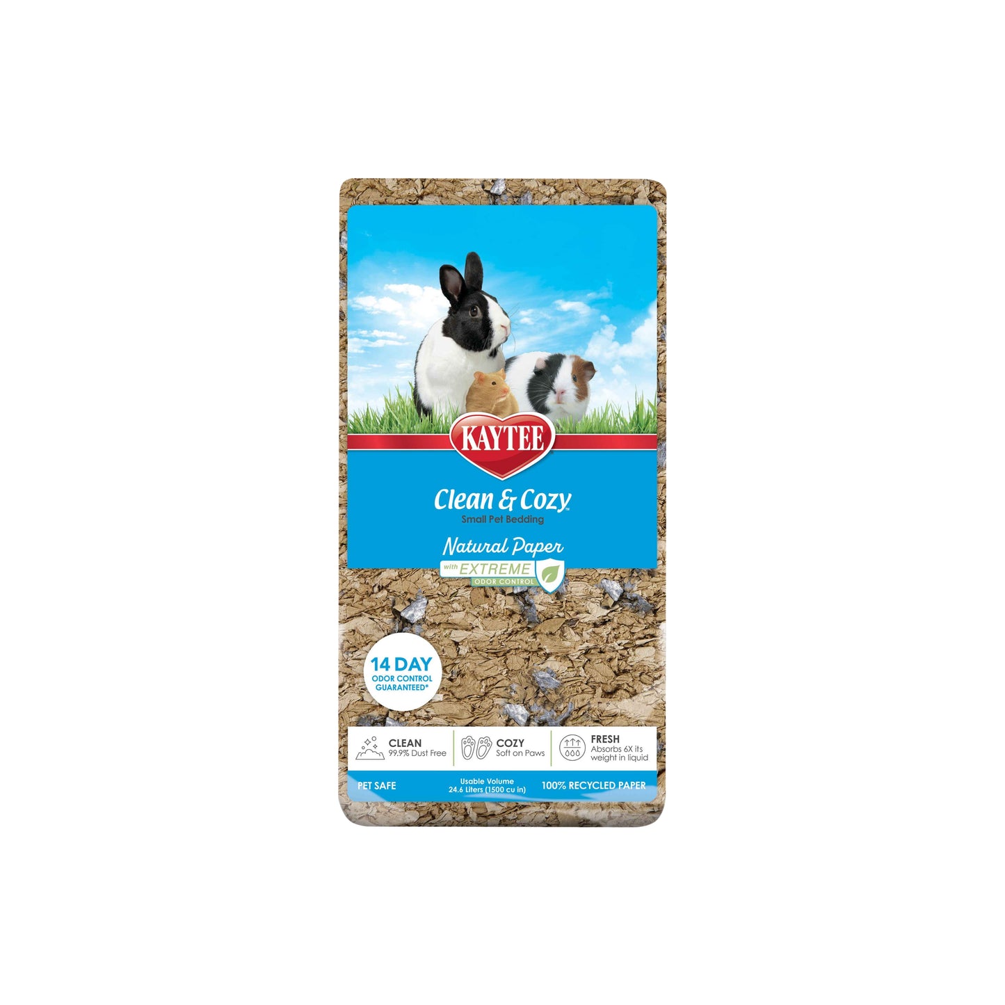 Kaytee Clean & Cozy Natural Paper with Extreme Odor Control Bedding