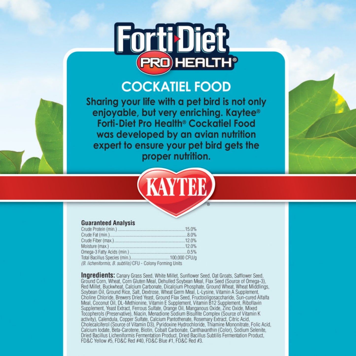 Kaytee Forti-Diet Pro Health Cockatiel Food