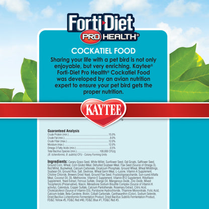 Kaytee Forti-Diet Pro Health Cockatiel Food