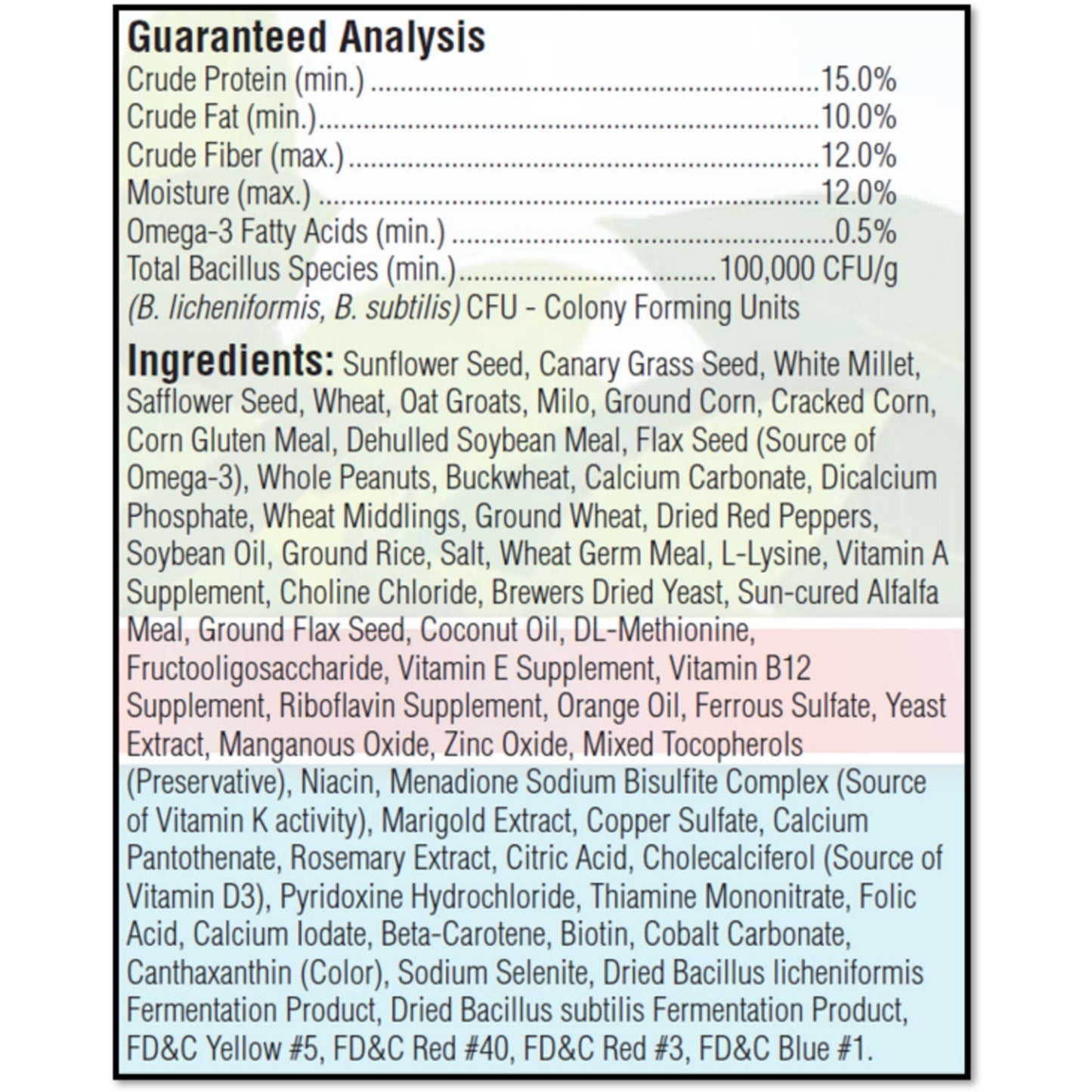 Kaytee Forti-Diet Pro Health Cockatiel food with Safflower