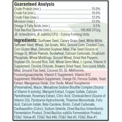 Kaytee Forti-Diet Pro Health Cockatiel food with Safflower