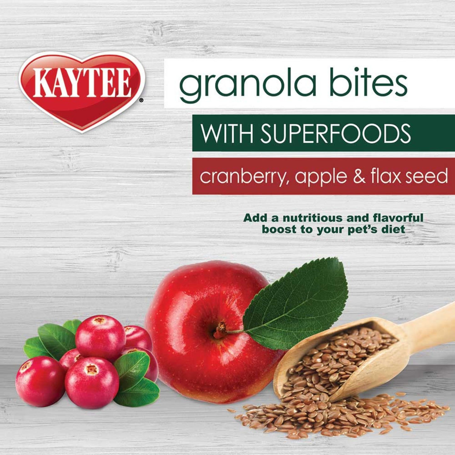 Kaytee Granola Bites with Superfoods Cranberry, Apple and Flax