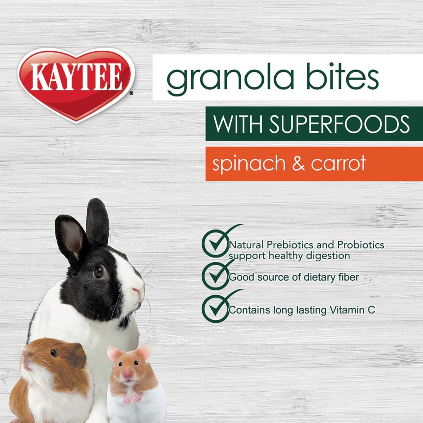 Kaytee Granola Bites with Superfoods Spinach and Carrot