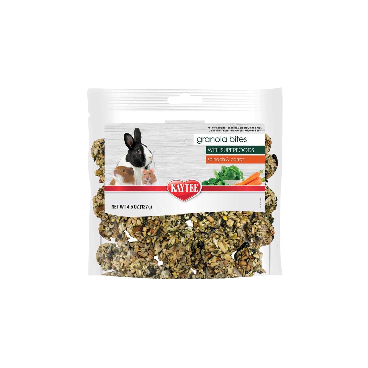 Kaytee Granola Bites with Superfoods Spinach and Carrot