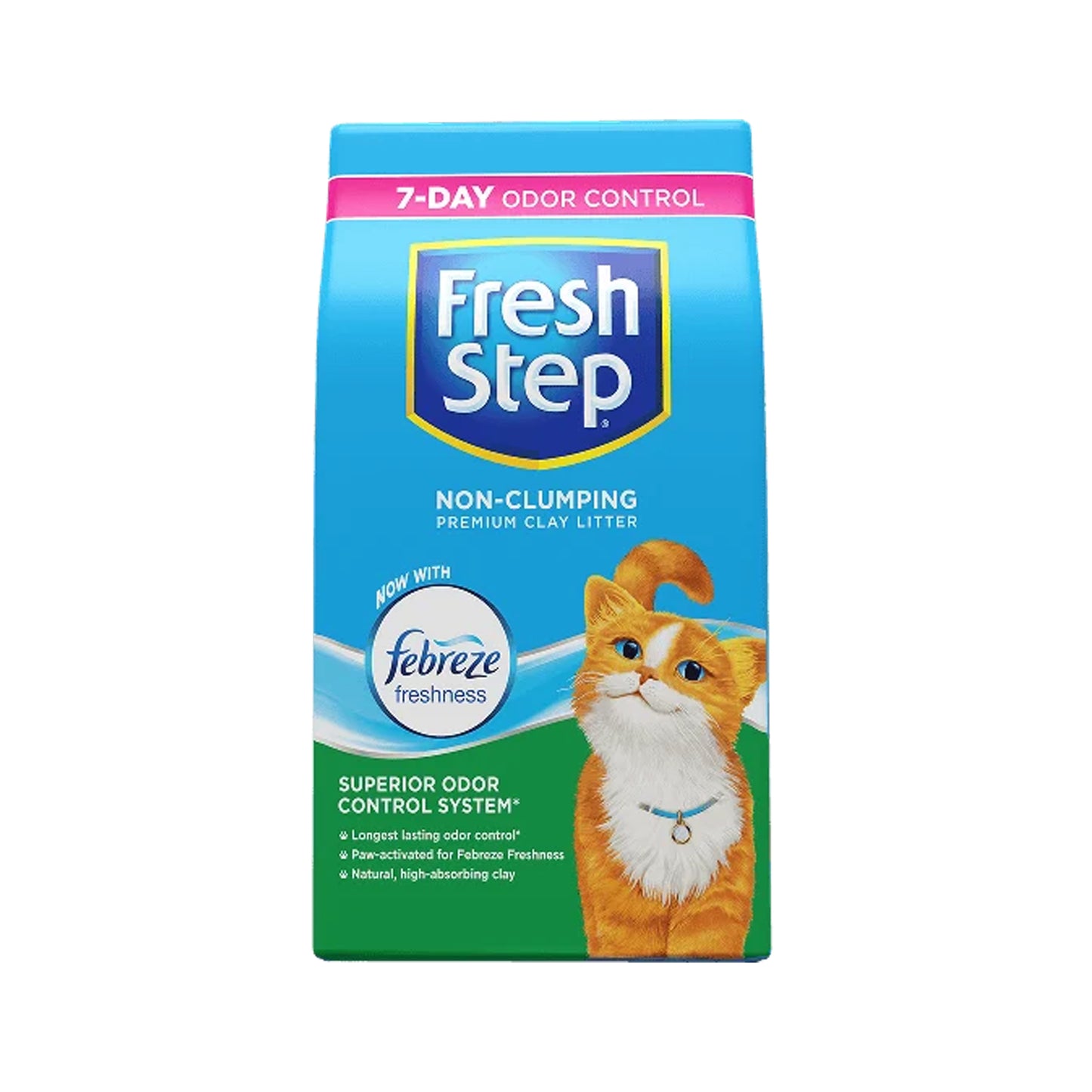 Fresh Step Non Clumping Clay Cat Litter, Febreze Scented