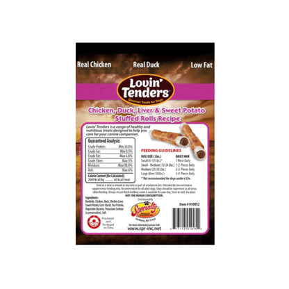 Lovin' Tenders Chicken, Duck & Liver Filled Rolls, Dog Treat 10-Pack