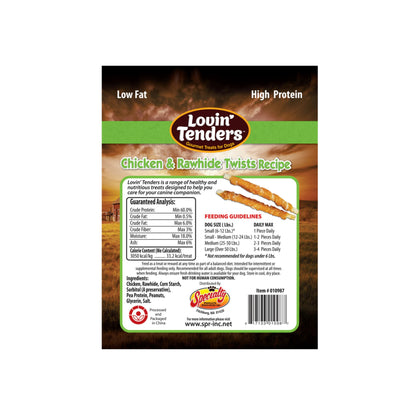 Lovin' Tenders Chicken & Rawhide Twists Dog Treat 7oz