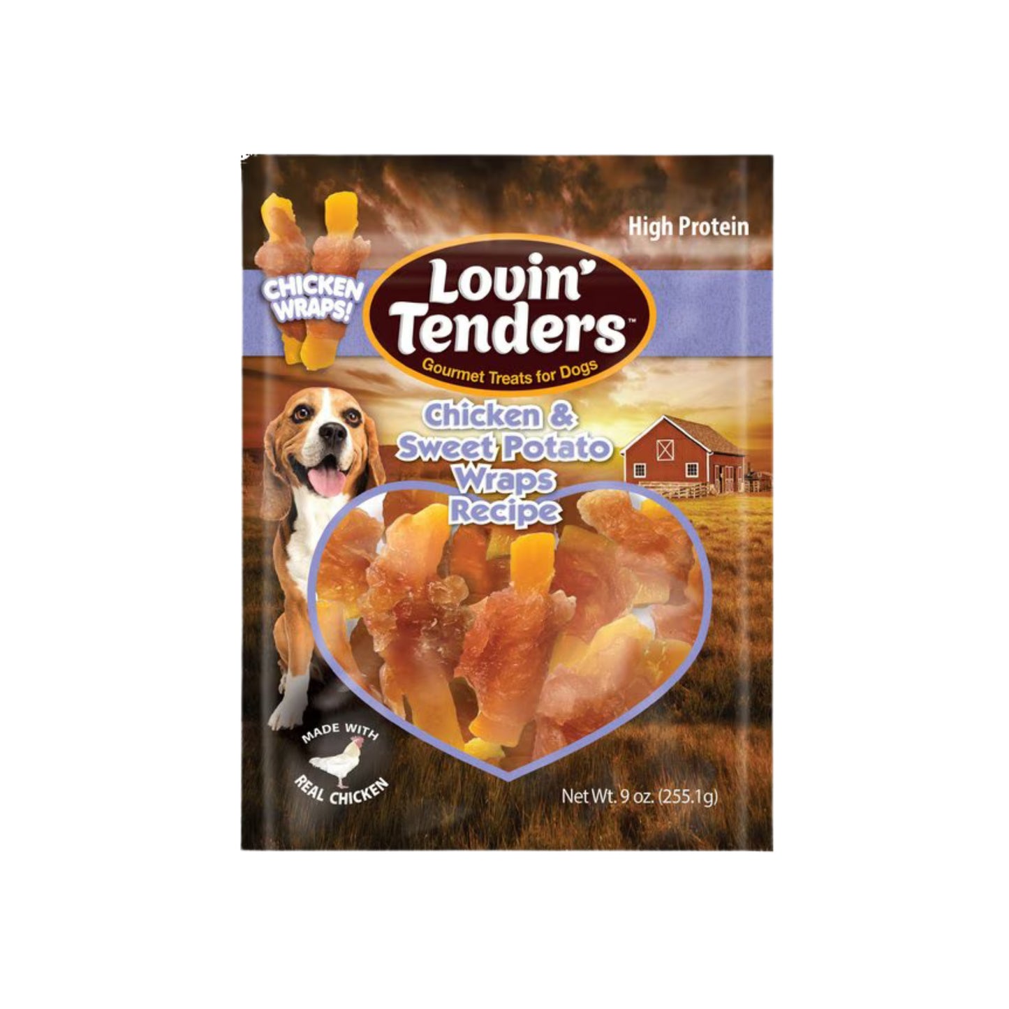 Lovin' Tenders Chicken & Sweet Potato Wraps Recipe Dog Treats
