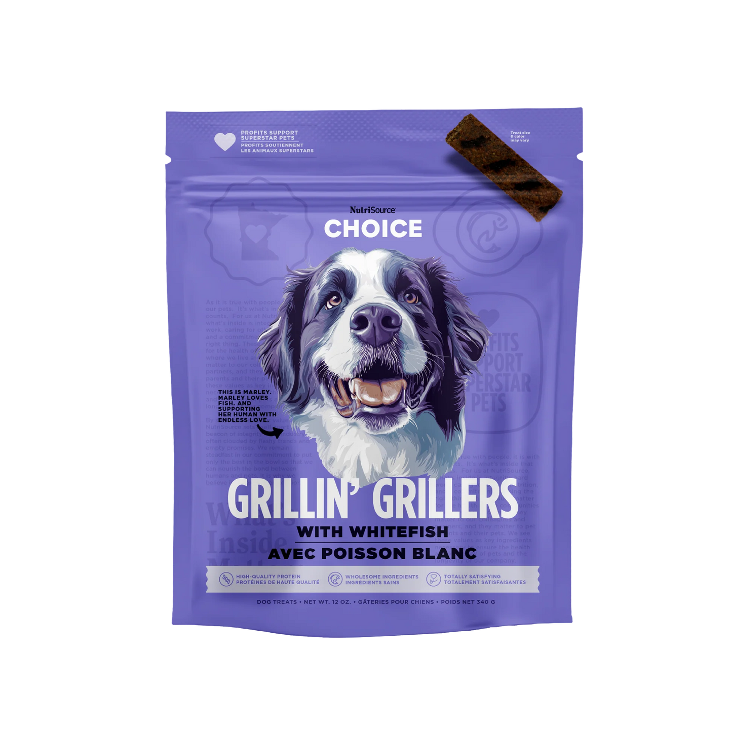 NutriSource Choice Grillin' Grillers with Whitefish
