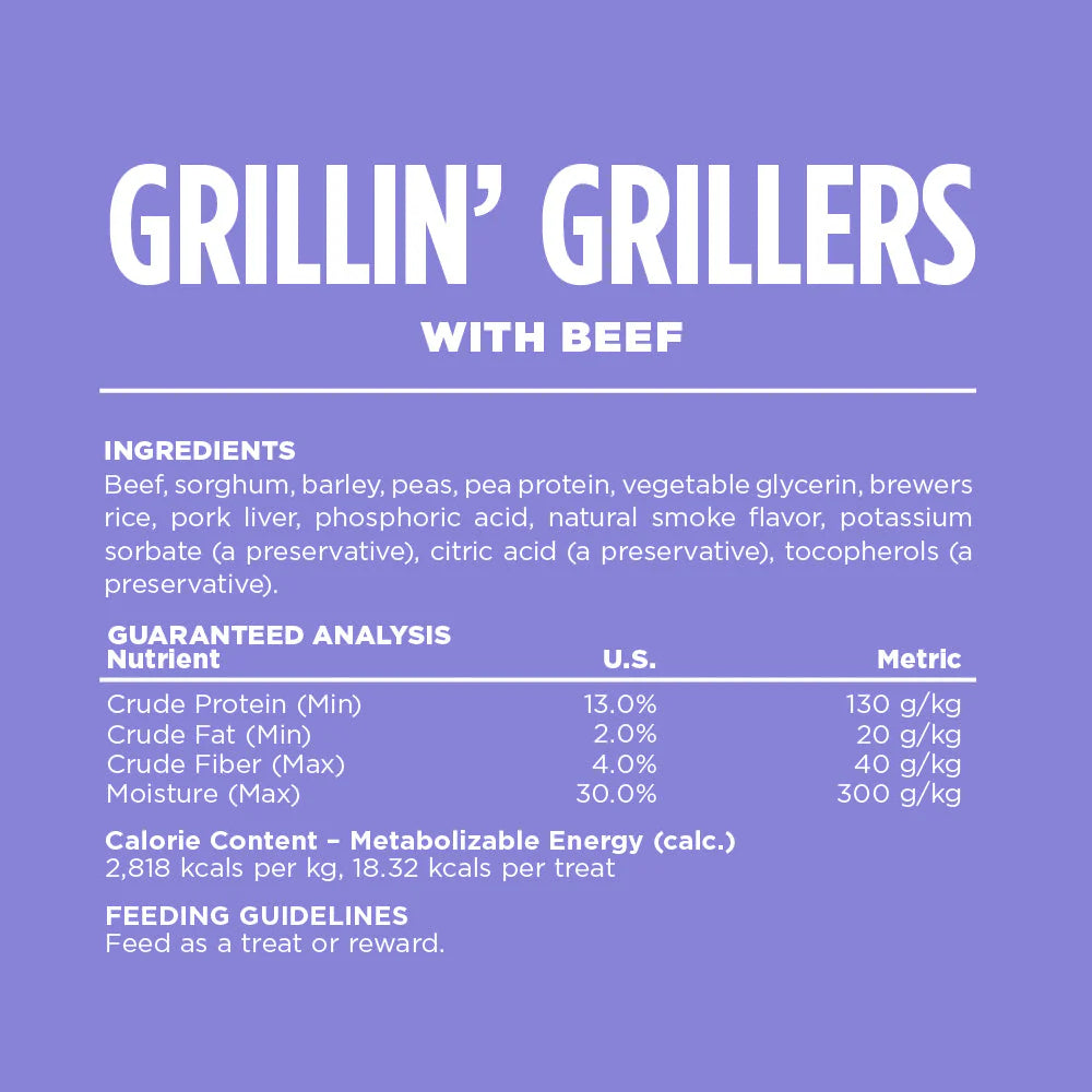 NutriSource Choice Grillin' Grillers with Beef 12oz