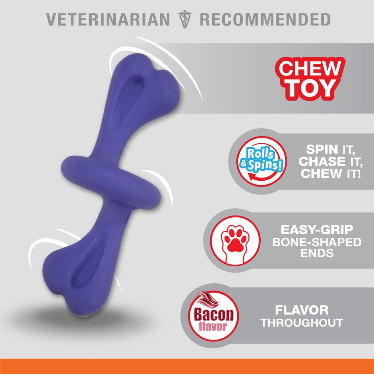 Nylabone Power Chew Rolling Chase N Chew Toy
