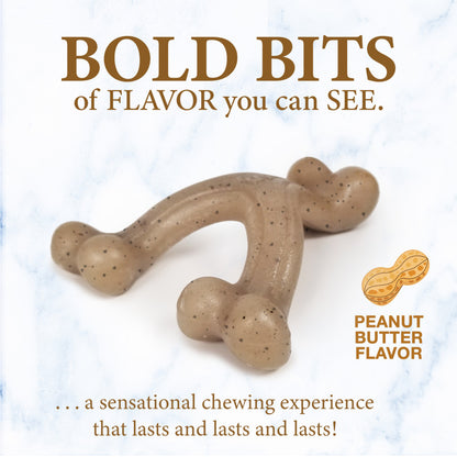 Nylabone Gourmet Style Strong Wishbone Puppy Chew Toy Peanut Butter, 1ea/SMall/Regular - Up To 25 Ibs. (1 ct)