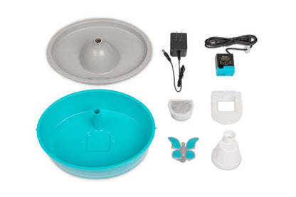 Drinkwell Butterfly Pet Fountain Blue, 1ea