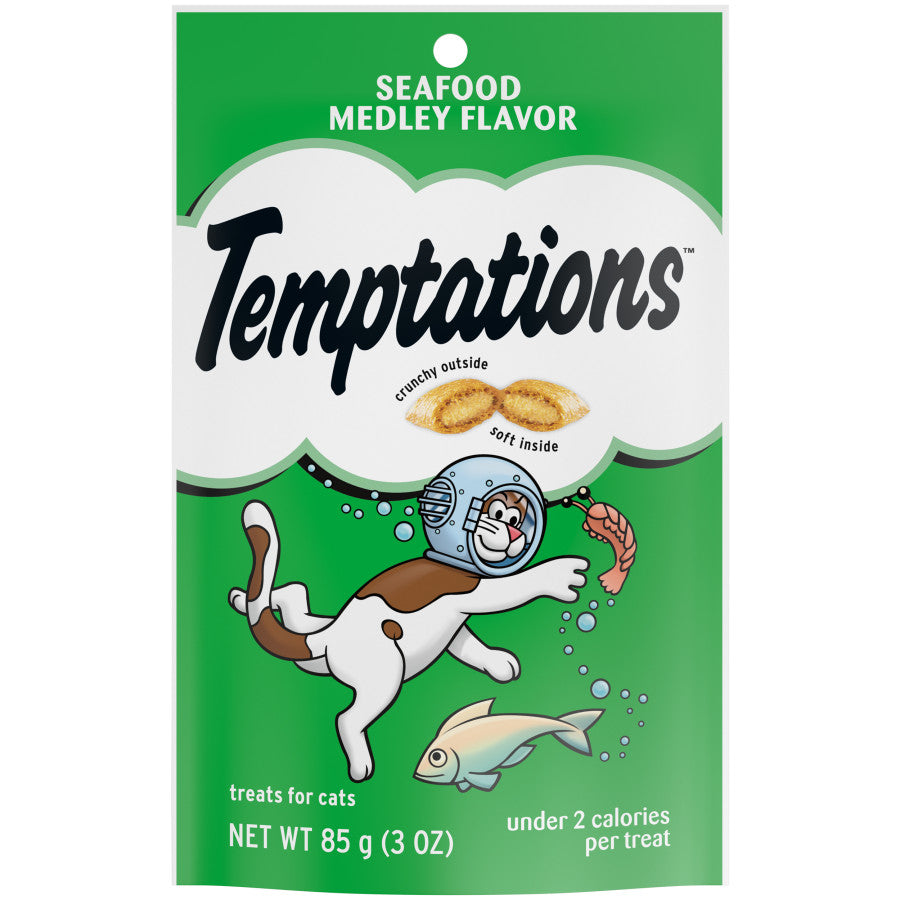 Temptations Classics Crunchy & Soft Adult Cat Treats Seafood Medley, 1ea/3 oz