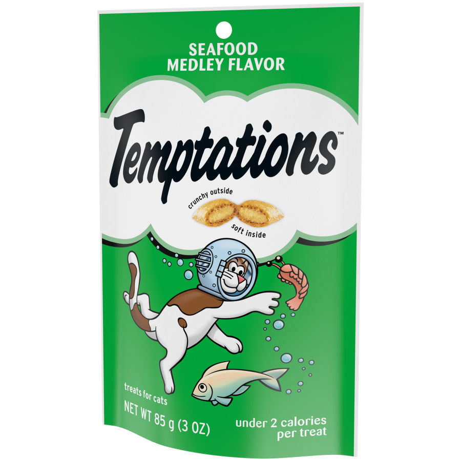 Temptations Classics Crunchy & Soft Adult Cat Treats Seafood Medley, 1ea/3 oz