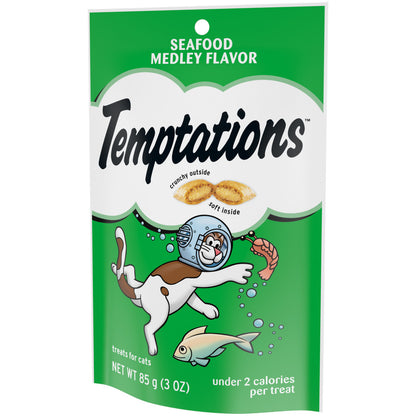Temptations Classics Crunchy & Soft Adult Cat Treats Seafood Medley, 1ea/3 oz