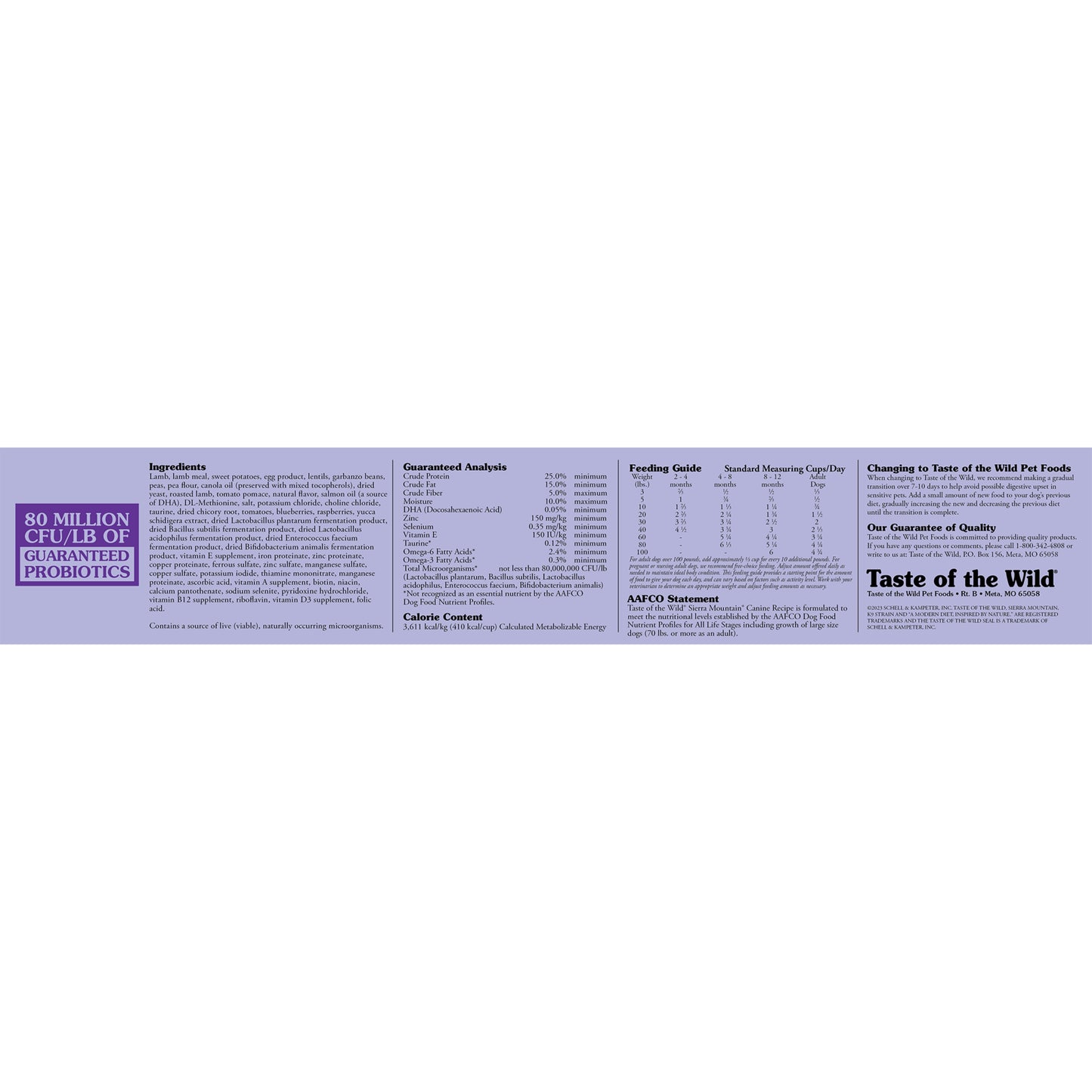 Sierra Mountain Canine Recipe with Roasted Lamb 26.9 LBS