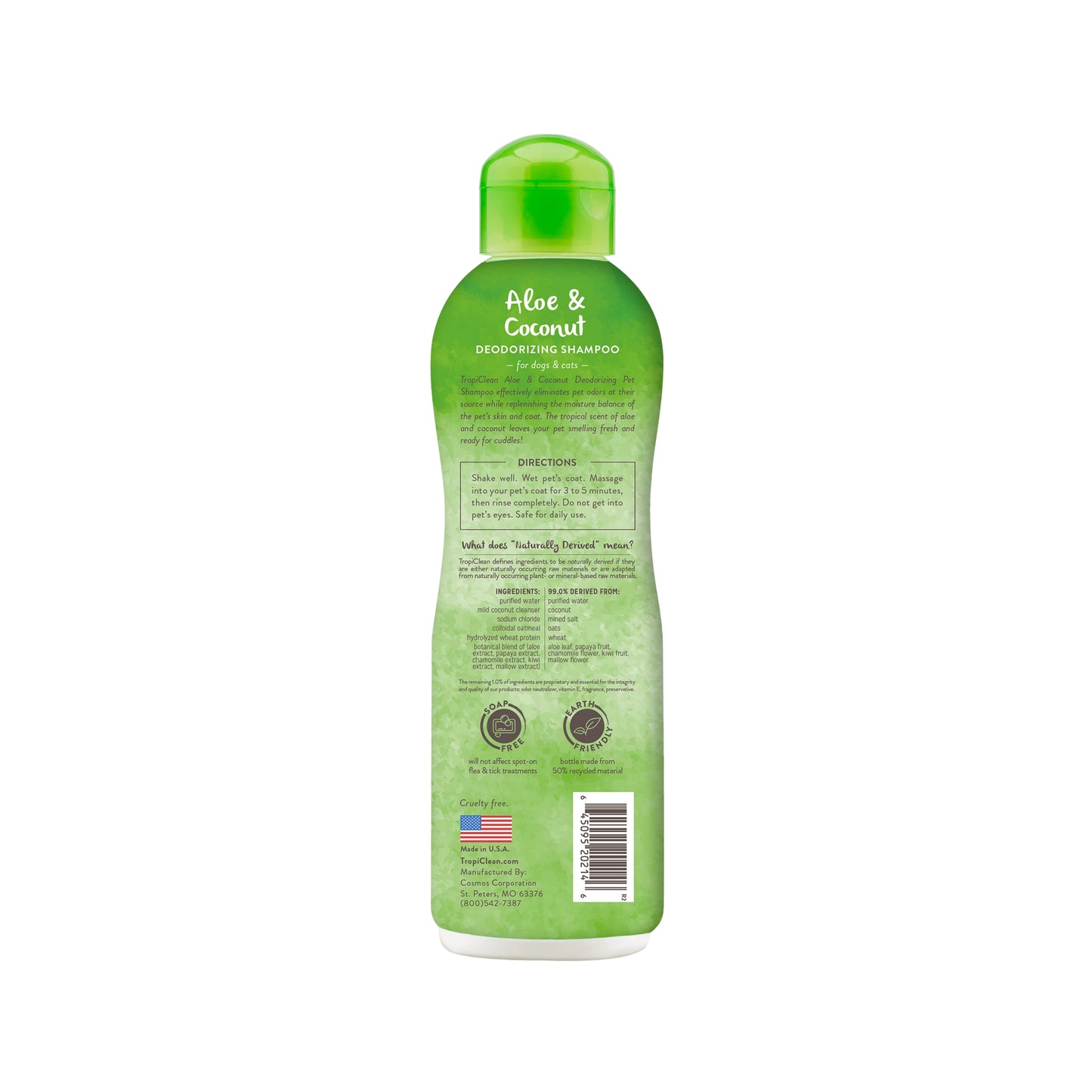Tropiclean Aloe & Coconut Deodorizing Shampoo for Pets