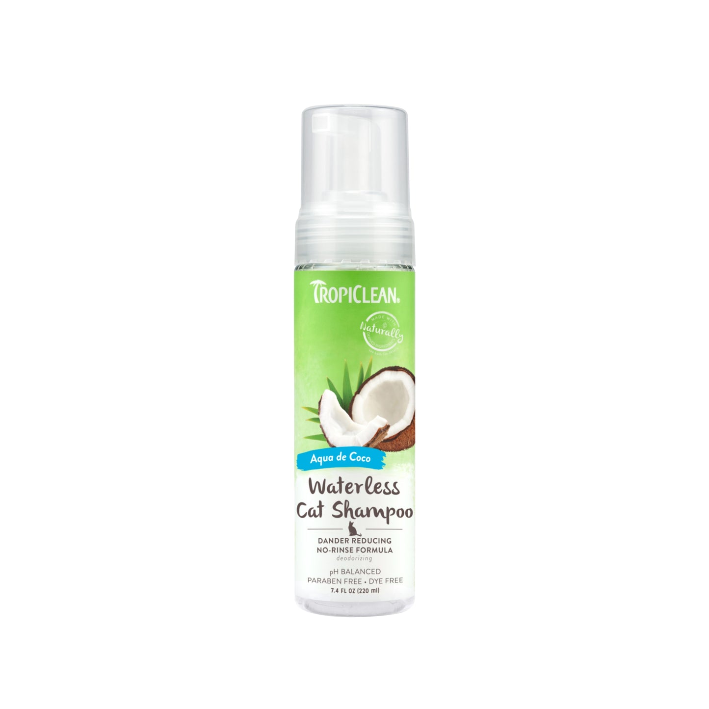 Tropiclean Aqua de Coco Dander Reducing Waterless Shampoo for Cats