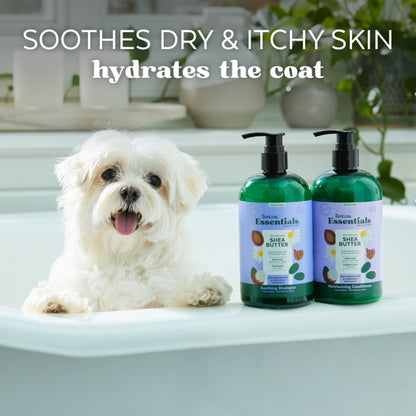Tropiclean Essentials Shea Butter Soothing Shampoo for Dogs, Puppies & Cats