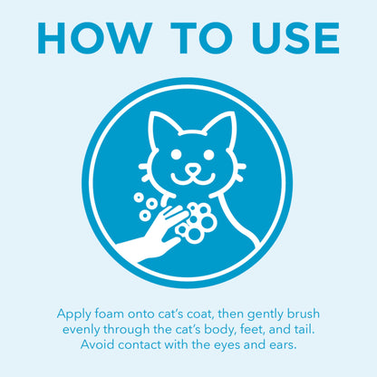 Tropiclean Oxymed Hairball Relief No-Rinse Foaming Shampoo for Cats