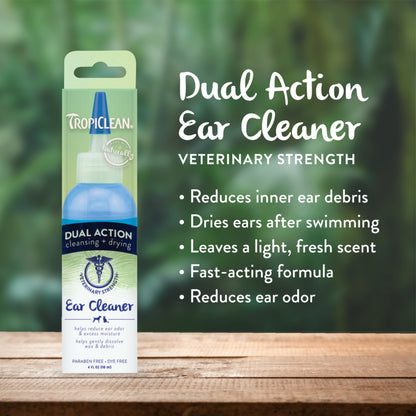 Tropiclean Dual Action Ear Cleaner for Pets