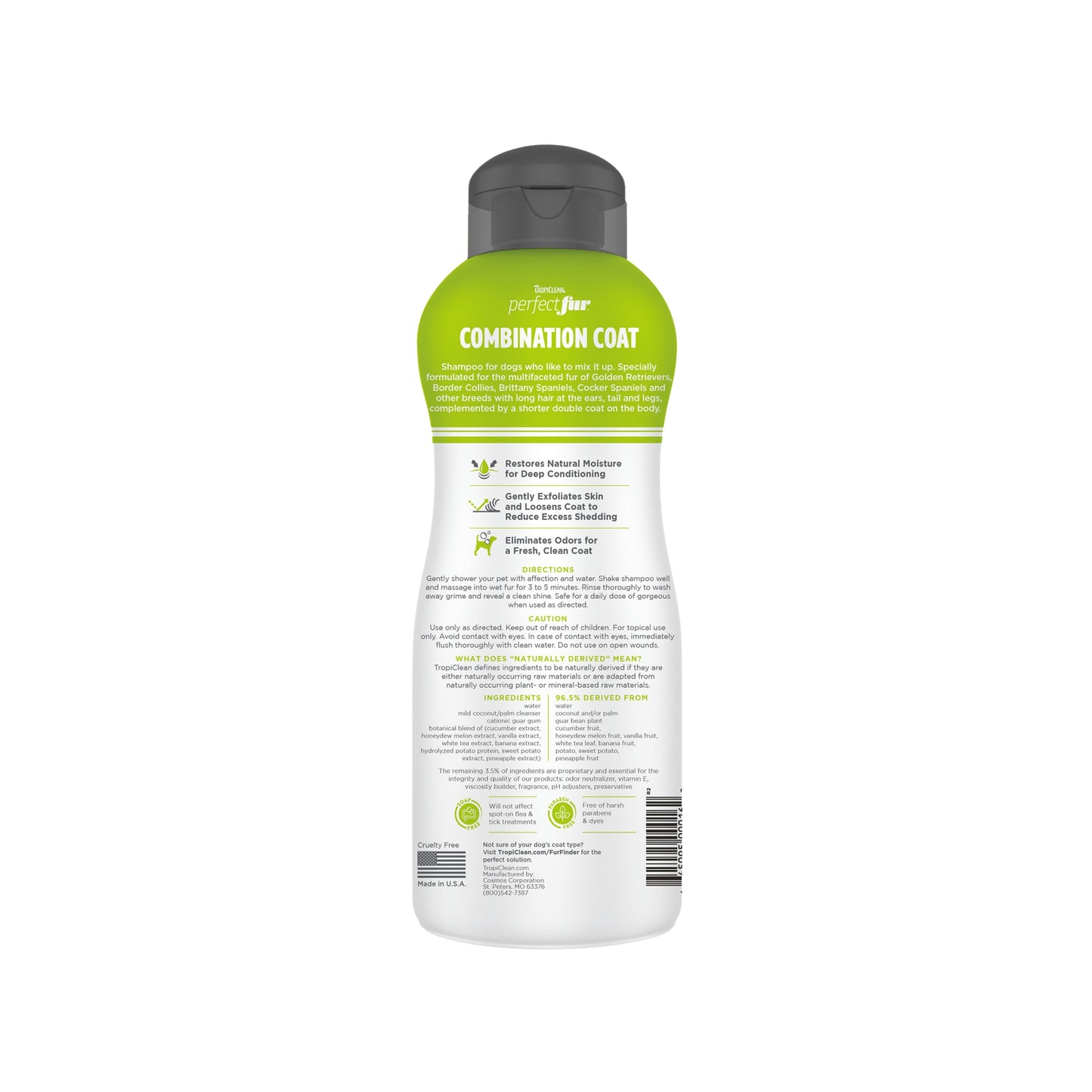 Tropiclean PerfectFur Combination Coat Shampoo for Dogs