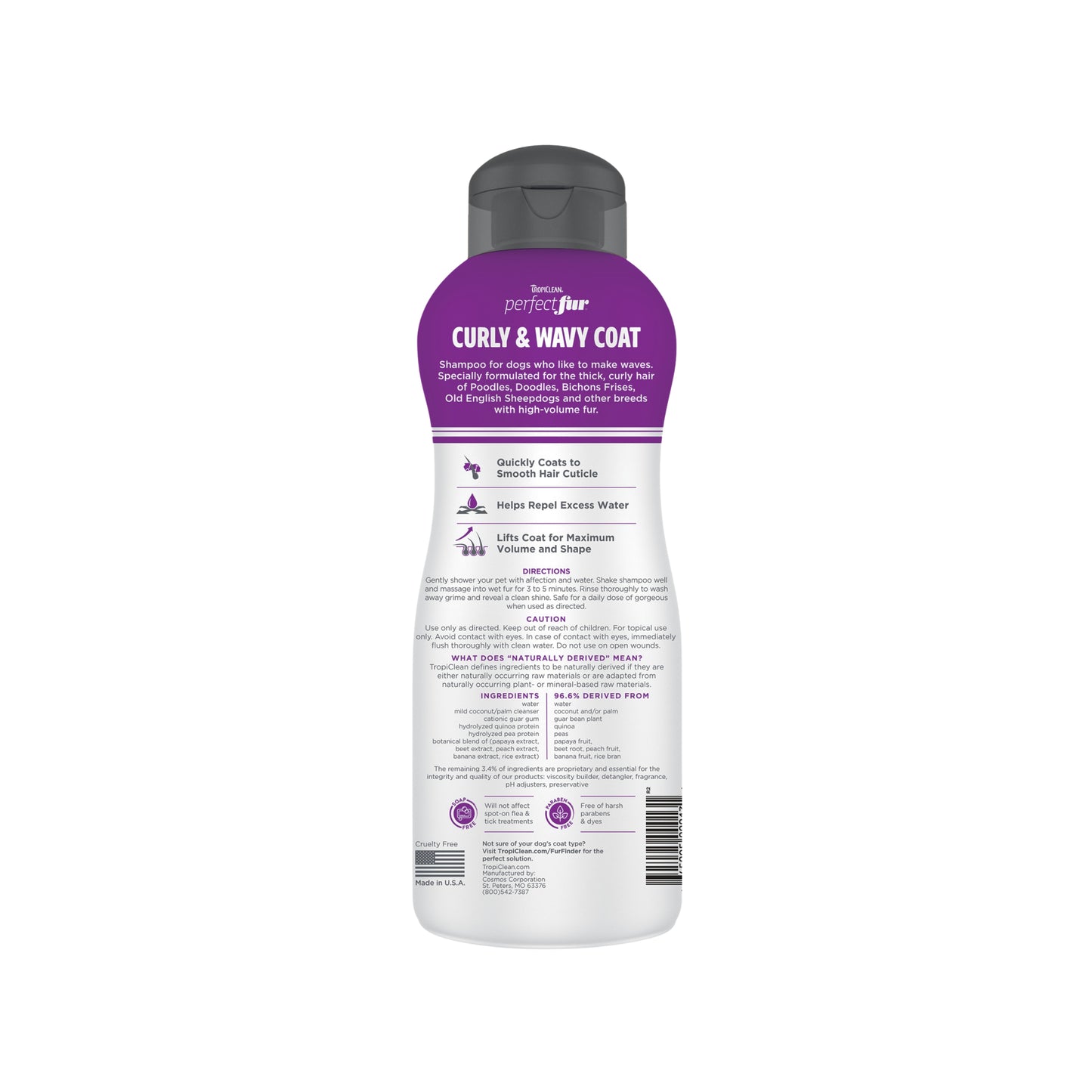 Tropiclean PerfectFur Curly & Wavy Coat Shampoo for Dogs
