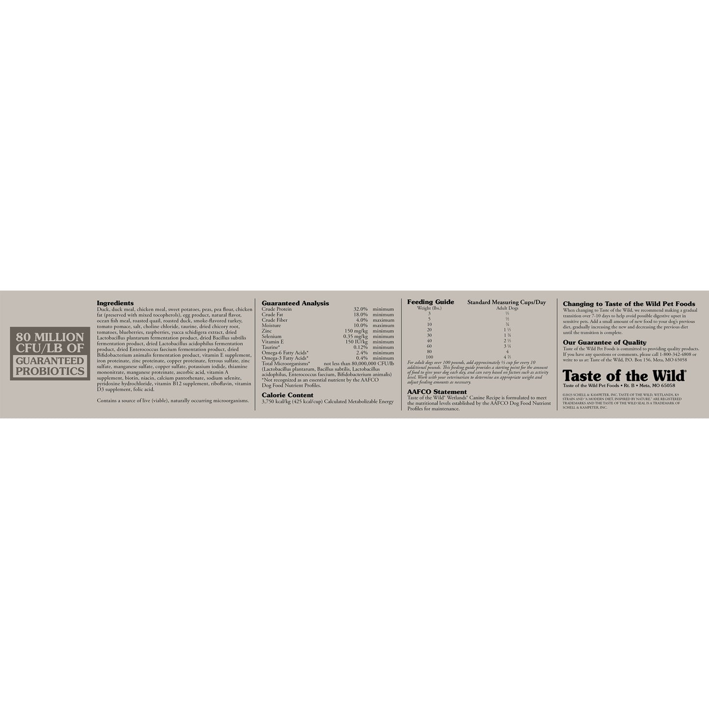 Wetlands Canine Recipe with Roasted Fowl