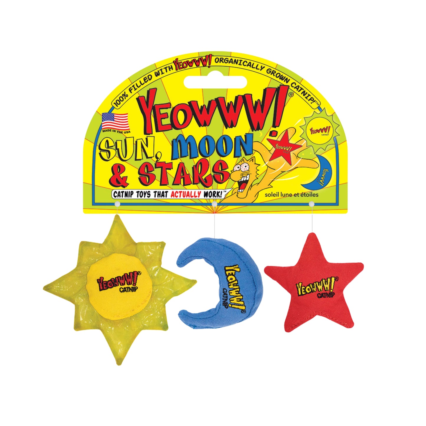 Yeowww Catnip Sun, Moon & Stars 3-pack