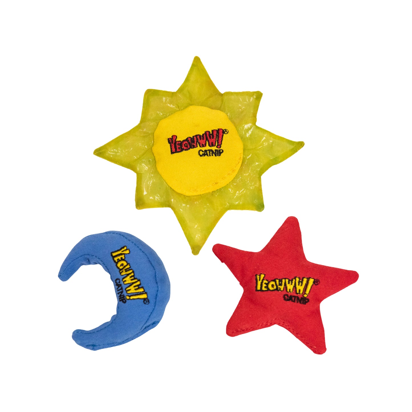 Yeowww Catnip Sun, Moon & Stars 3-pack