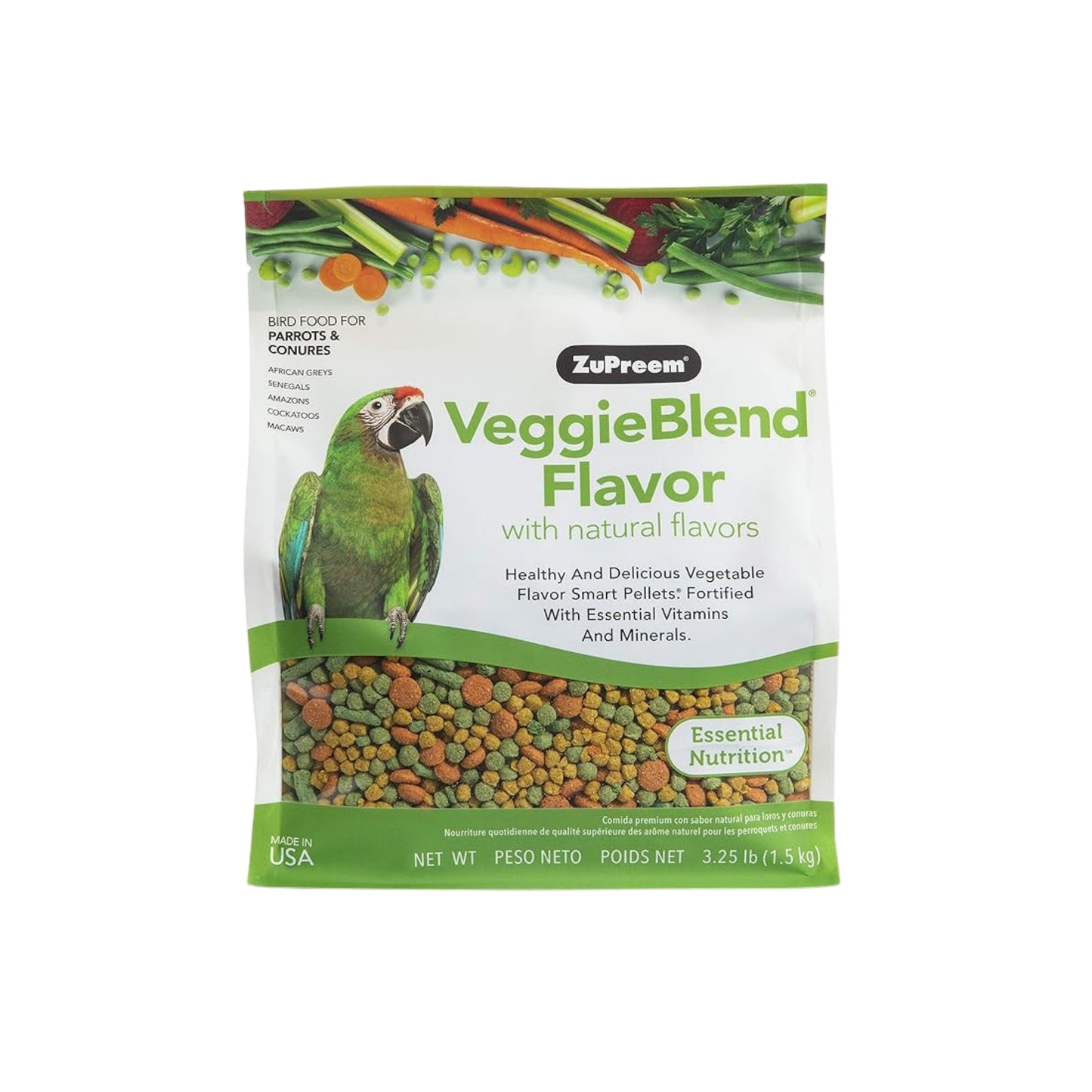 Zupreem VeggieBlend Flavor with Natural Flavors Parrots & Conures