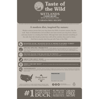 Taste of the Wild Wetlands Canine Recipe with Roasted Fowl